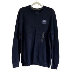 Croft & Barrow Mens XL Crewneck Sweater Navy Cotton Blend NWOT Gift Modern